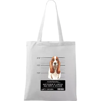 Nákupní taška Baset - lump a darebák - Taška bavlněná - 42 x 38 cm ( Bílá )