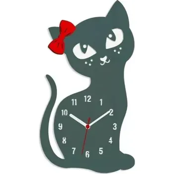 Hodiny Nástěnné hodiny Cat šedé