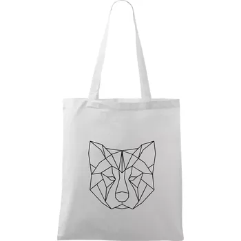 Nákupní taška Akita Inu - Geometrie - Taška bavlněná - 42 x 38 cm ( Bílá )