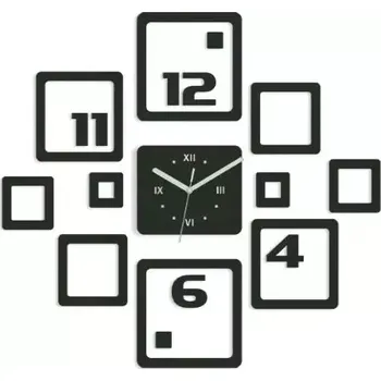 Hodiny 3D nalepovací hodiny Otto wenge
