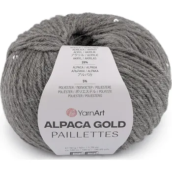 Pletací příze Alpaca Gold s flitry 50 g
