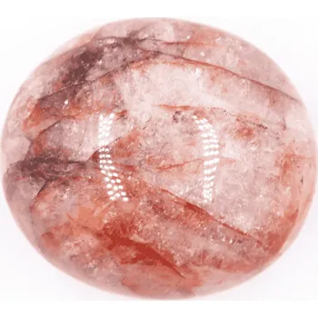 Milujeme Kameny Křišťál s hematitem - leštěný ovál KSH22 543057