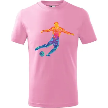 Chlapecké tričko Dětské tričko Fotbalista a míč Velikost: 158/12 let, Barva trička: Růžová