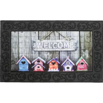 Rohožka Vstupní čistící rohož Birdhouses Welcome - délka 45 cm, šířka 75 cm a výška 0,6 cm