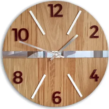 Hodiny Nástěnné hodiny Oak Luxury hnědé