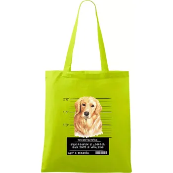 Lump a darebák zlatý retrívr - Taška bavlněná - 42 x 38 cm ( Limetková )
