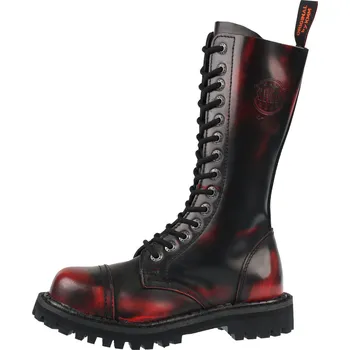 Pánská zimní obuv boty kožené unisex - - KMM - Red/Black-140/2 - 40