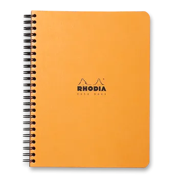 Blok Rhodia Classic - kroužkový blok - A5+, 80 l., čtverečkovaný, oranžový