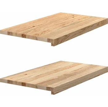 Parapet vidaXL Okenní parapety 2 ks neošetřené 70x40x2cm masivní dubové dřevo [4009197] Barva: Přírodní