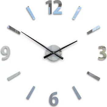 Hodiny 3D nalepovací hodiny Klaus zrcadlové