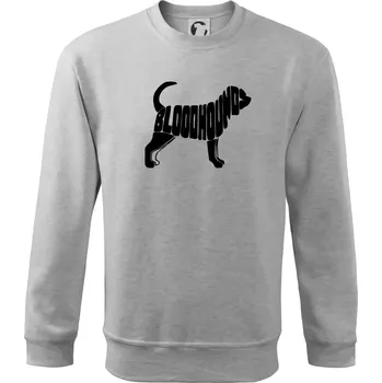 Chlapecké tričko Bloodhound nápis v těle - Mikina Essential dětská - 146 cm/10 let ( Světlešedý Melír )
