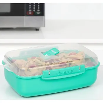 Svačinový box SISTEMA Microwave Rectangle 1,25 l - svačinová krabička / nádobka do mikrovlnky