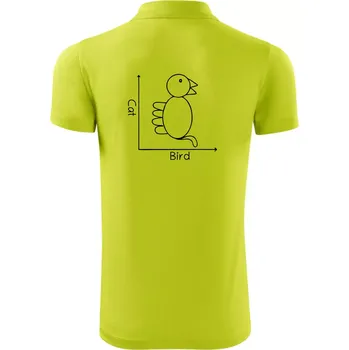 Pánská košile Cat bird diagram - Polokošile Victory sportovní (dresovina) - 3XL ( Limetková )