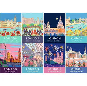 Puzzle RAVENSBURGER Puzzle Londýn ve vintage stylu 1000 dílků