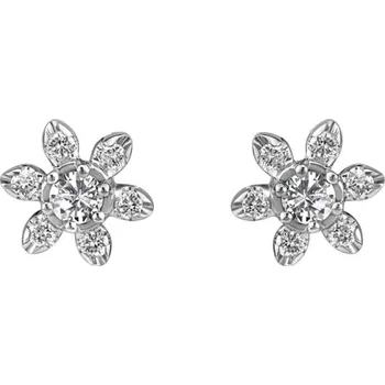 Náušnice Náušnice s diamantem Flower Queen