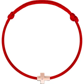 Náramek Diamantový náramek se šňůrkou Red Cross