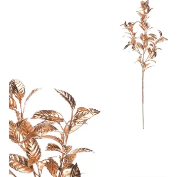 Čajovník - umělá větev s lístky, barva zlatá - NL0221 GOLD