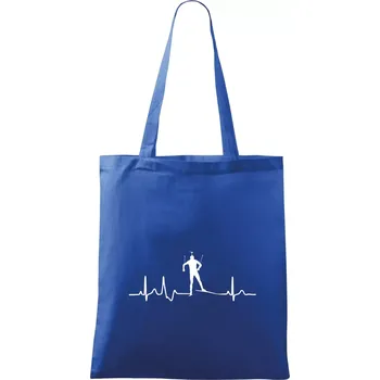 Nákupní taška EKG biatlon - Taška bavlněná - 42 x 38 cm ( Královská modrá )
