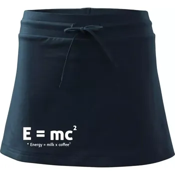 Dámská sukně e = mc2 - coffee milk - Sportovní sukně - two in one - M ( Námořní modrá (velmi tmavá - téměř černá) )