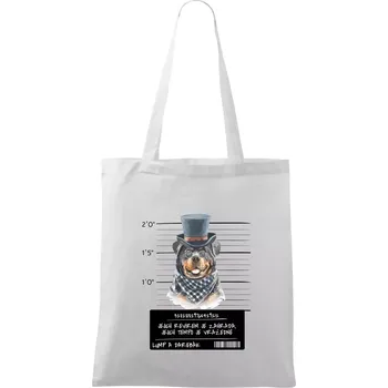 Lump a darebák rotvajler - Taška bavlněná - 42 x 38 cm ( Bílá )