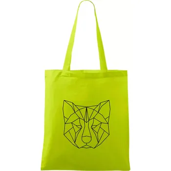 Akita Inu - Geometrie - Taška bavlněná - 42 x 38 cm ( Limetková )