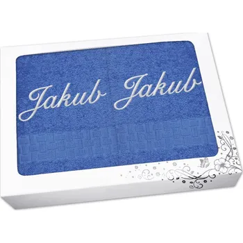 Ručník Dárková sada ručník + osuška se jménem Ratanika modrá