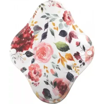 Menstruační vložka Breberky BIO látková denní vložka, froté s PUL - Malované pivoňky