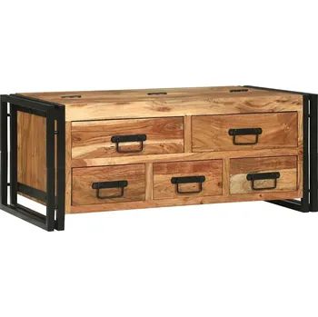 Konferenční stolek vidaXL Konferenční stolek Hnědá 90 x 50 x 38 cm Masivní akátové dřevo [4104725]