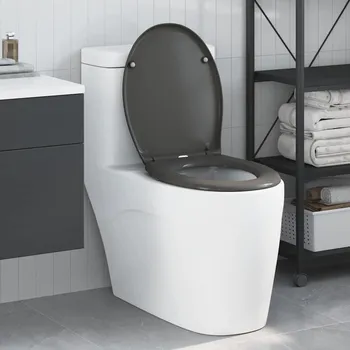 WC sada vidaXL Toaletní prkno Antracit 47 x 37 x 4 cm Duroplast [42002346]