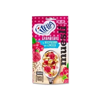 Fitella - muesli s brusinkami, malinami a lněným semínkem, 50 g