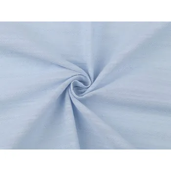 Bavlněná látka / plátno s krajkovým efektem METRÁŽ - 8 modrá světlá