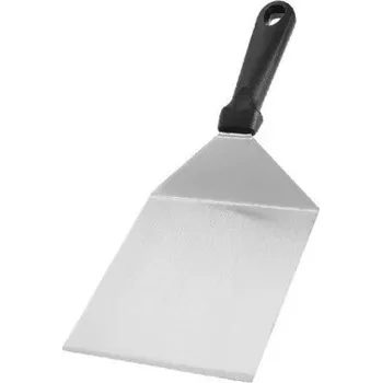 Obracečka Nerezová grilovací obracečka s plastovou rukojetí 32 x 13 cm Obracečka na maso a burgery Grilovací lopatka Kuchyňské náčiní z oceli