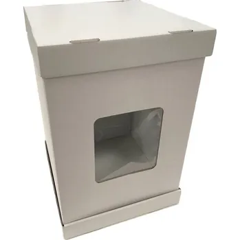 Jednorázové nádobí Dortisimo Dortová krabice patrová s okénkem (40 x 40 x 40 cm)