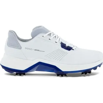 Ecco Biom G5 pánské kožené Gore-Tex golfové boty, bílé bílé, standardní, se spajky, 47