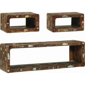 Komoda vidaXL Sestava TV skříněk 3 pcs Vícebarevný Masivní recyklované dřevo [4104540]