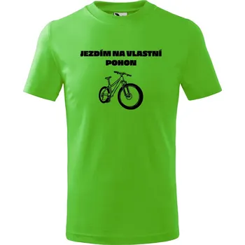 Dětské tričko s potiskem Vlastní pohon Velikost: 146/10 let, Barva trička: Apple green