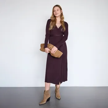 Dámské šaty Reserved - Šaty z viskózy - tmavě hnědá - 889BZ-89X - 889BZ-89X-XL