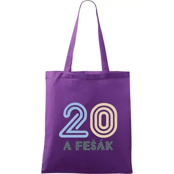 20 a fešák - Taška bavlněná - 42 x 38 cm ( Fialová )