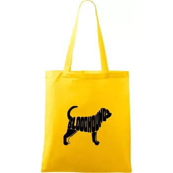 Bloodhound nápis v těle - Taška bavlněná - 42 x 38 cm ( Žlutá )