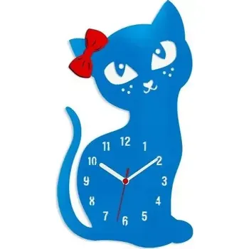 Hodiny Nástěnné hodiny Cat modré