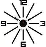 3D nalepovací hodiny Sheen černé