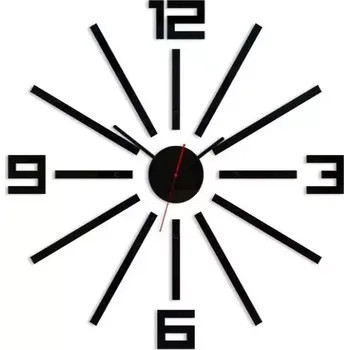 Hodiny 3D nalepovací hodiny Sheen černé