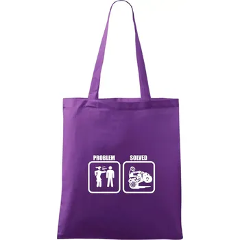 Problem quad / čtyřkolka - Taška bavlněná - 42 x 38 cm ( Fialová )