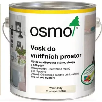 Olej na dřevo Osmo vosk do vnitřních prostor 7394 bílý krycí 0,75L