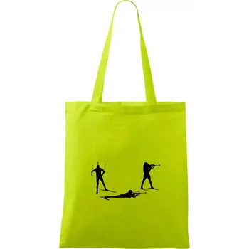 Biatlonista závod ON - Taška bavlněná - 42 x 38 cm ( Limetková )