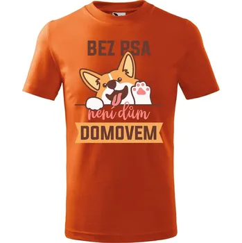 Chlapecké tričko DOBRÝ TRIKO Dětské tričko s potiskem Bez psa Velikost: 146/10 let, Barva: Oranžová