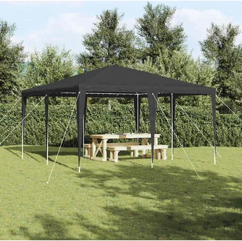 Zahradní stan vidaXL Party Stan Antracit 400 x 400 x 266 cm Polyethylen a ocel [42003423]