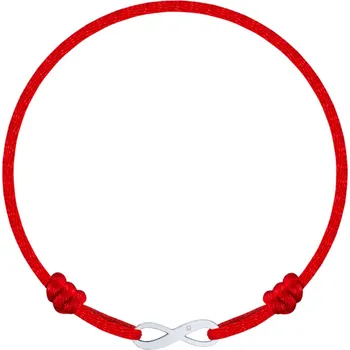 Náramek Dětský diamantový náramek se šňůrkou Infinity