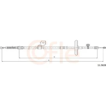 Lanko parkovací brzdy Tažné lanko, parkovací brzda COFLE 11.5828
