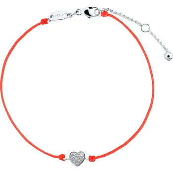 Náramek Diamantový náramek se šňůrkou My Heart